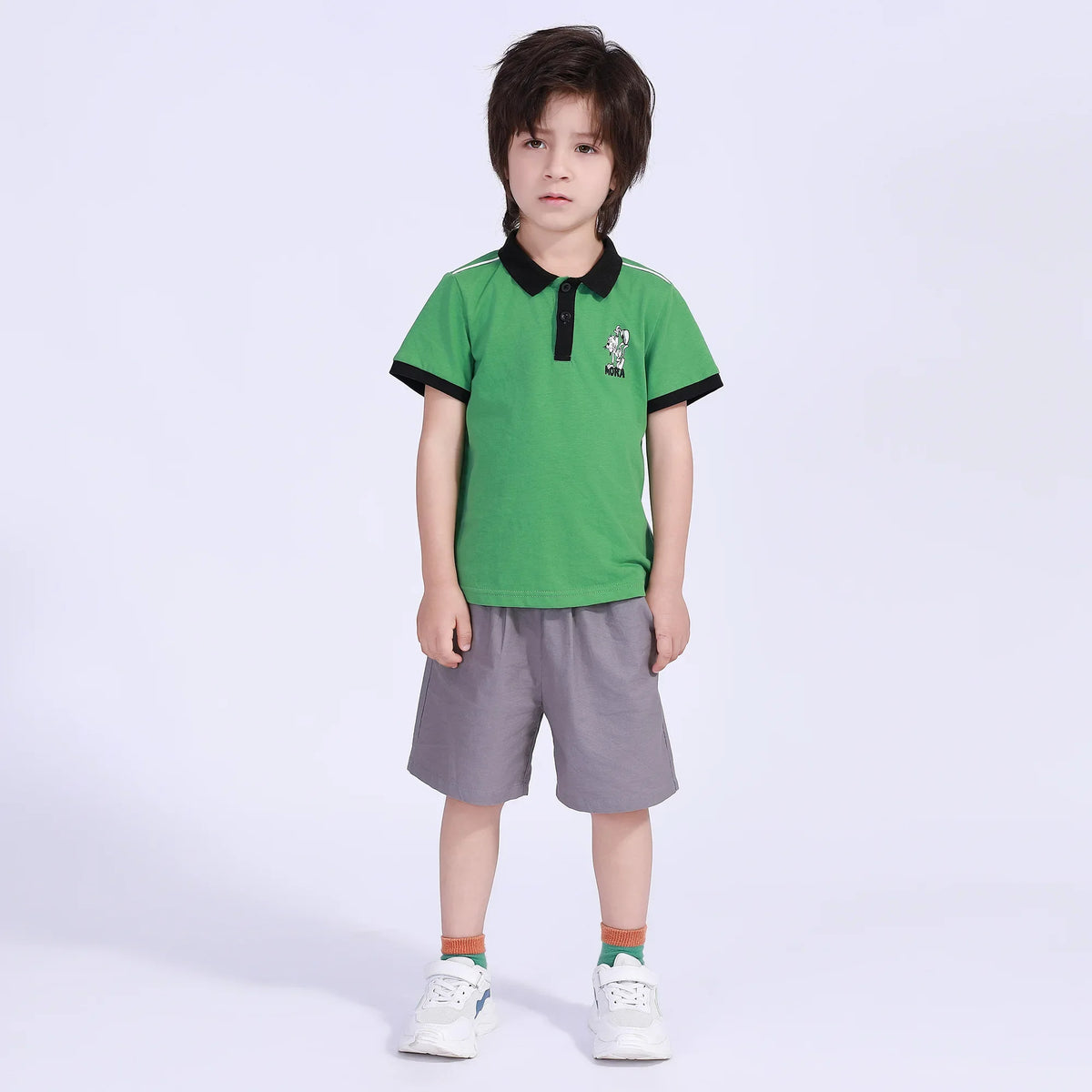 Printed Street Look Polo Shirt For Boys Image