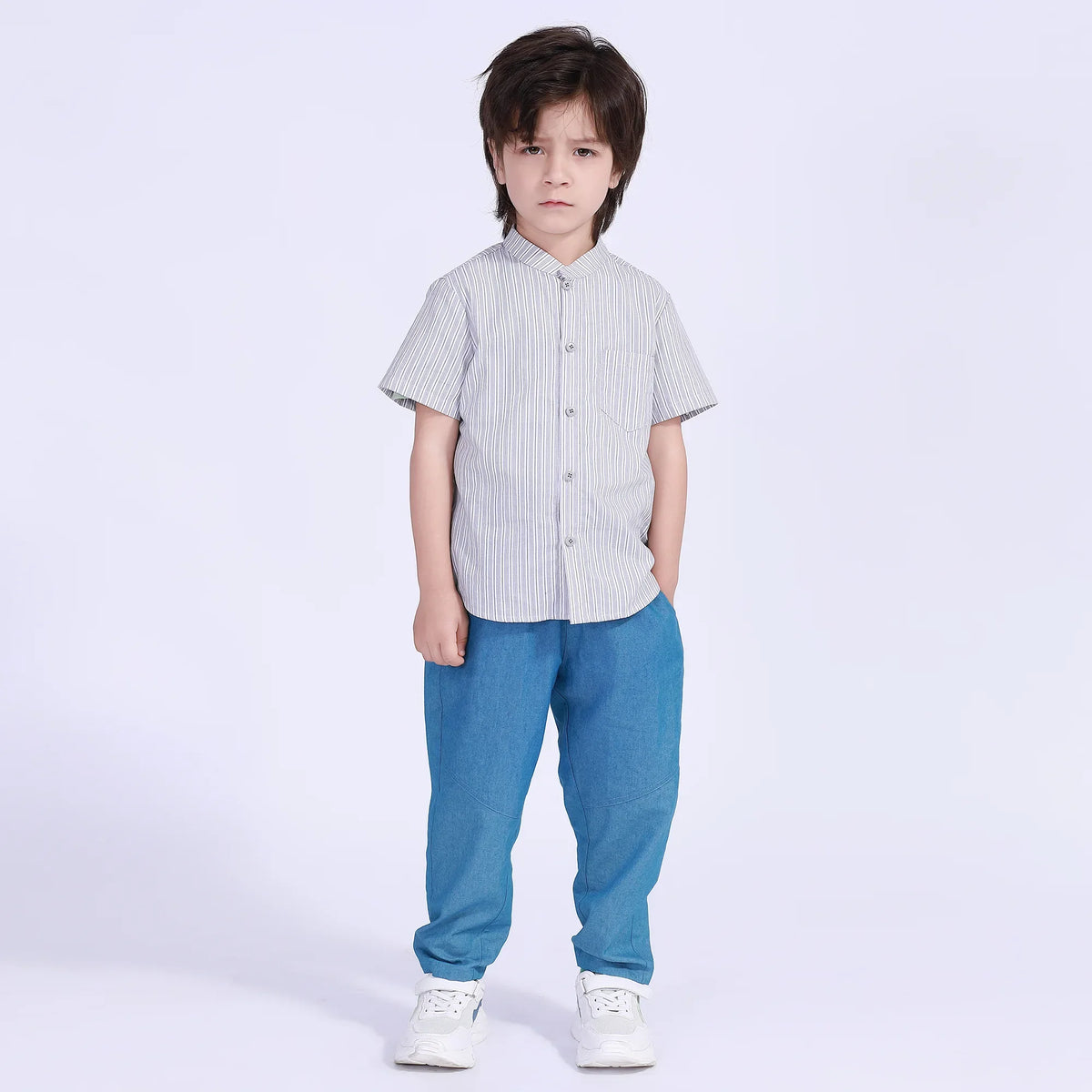 Striped Street Look Shirt For Boys Image