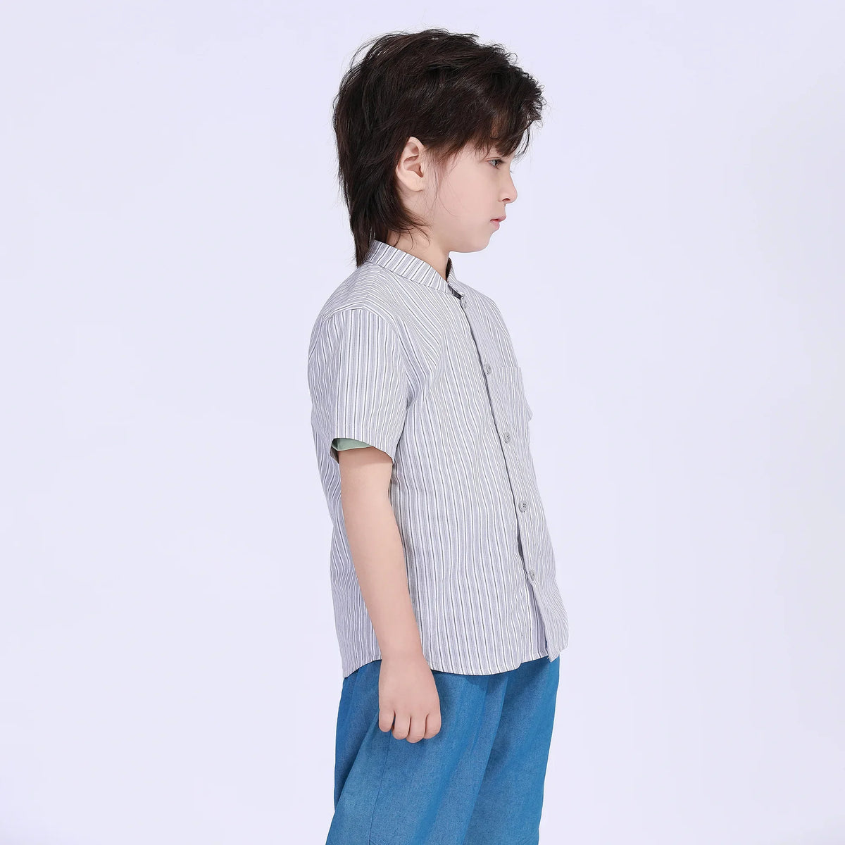 Striped Street Look Shirt For Boys Image