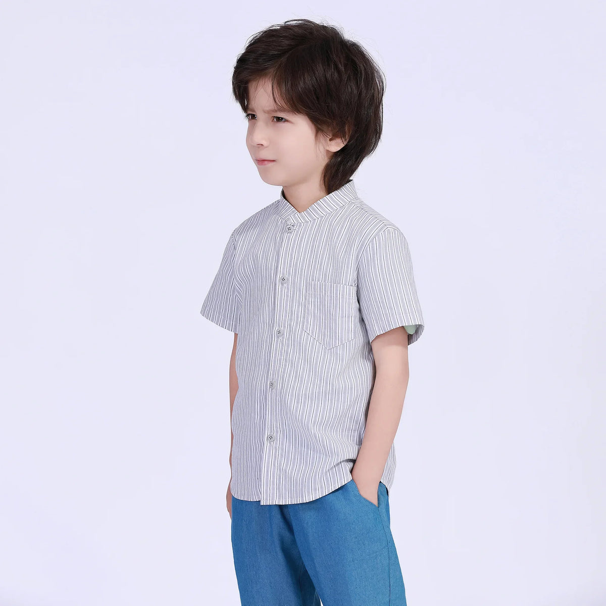 Striped Street Look Shirt For Boys Image