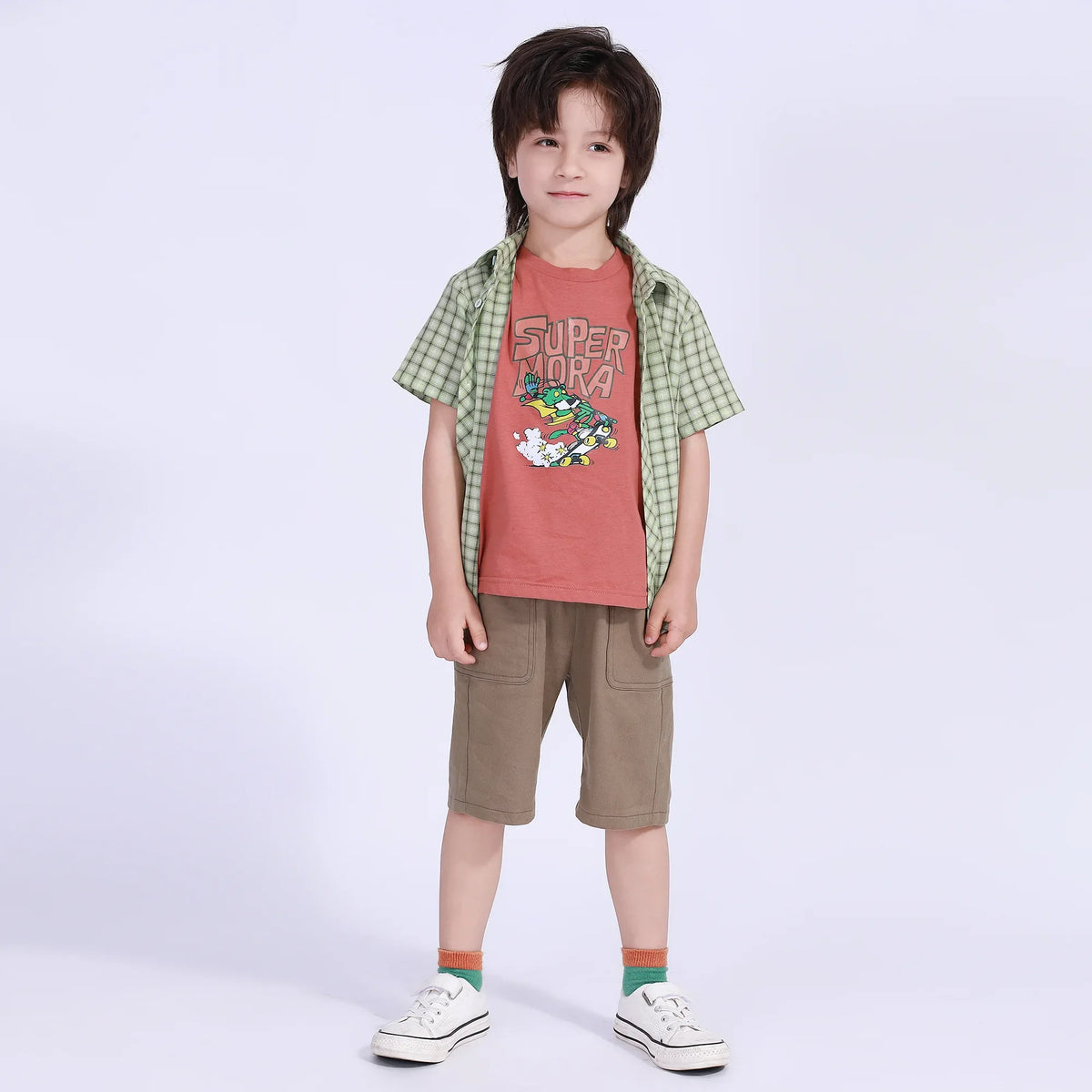 Checked Street Look Shirt For Boys Image