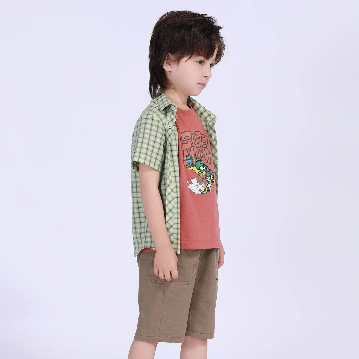 Checked Street Look Shirt For Boys Image