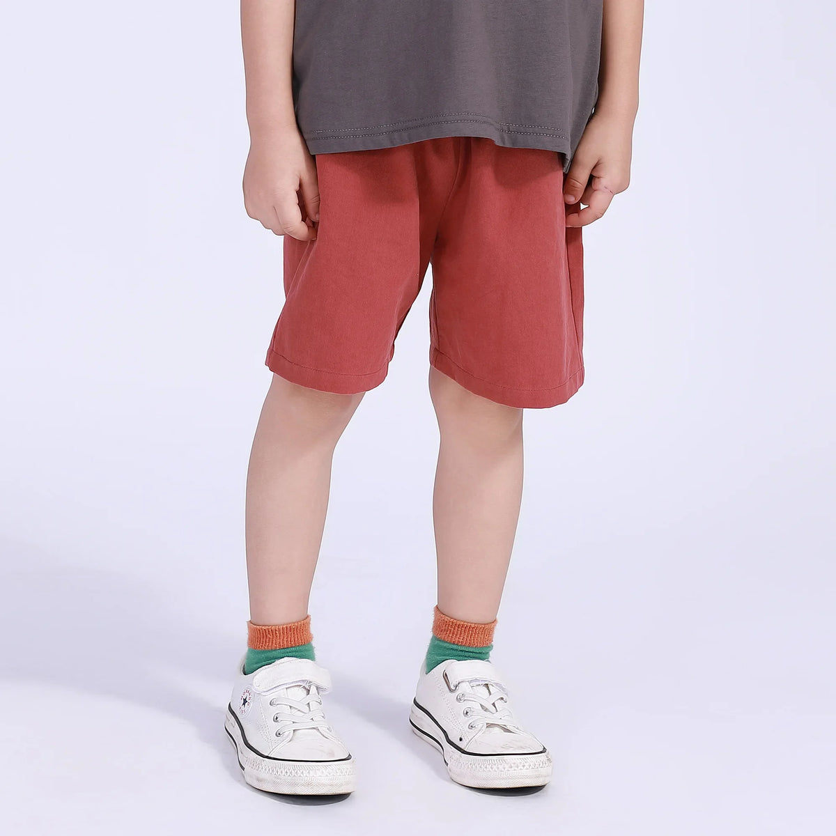 Ordinary Street Look Shorts For Boys Iron Red Image