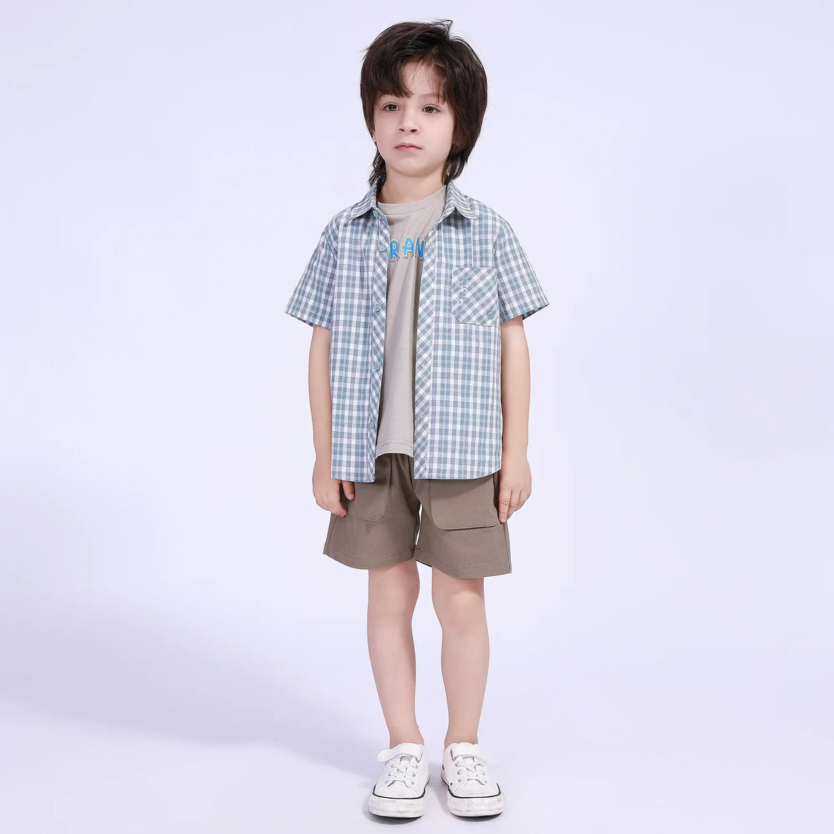 Checked Street Look Shirt For Boys Image