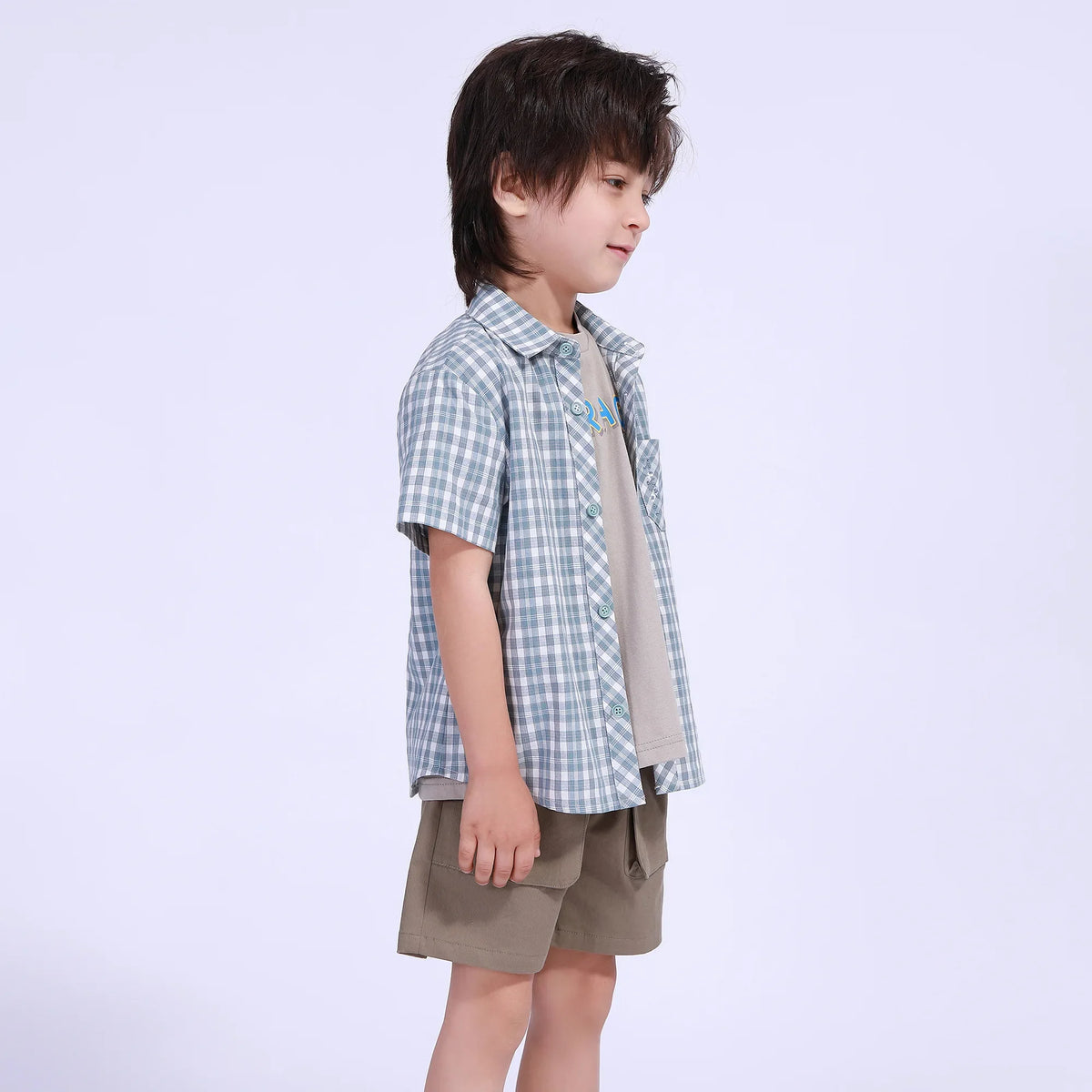 Checked Street Look Shirt For Boys Image