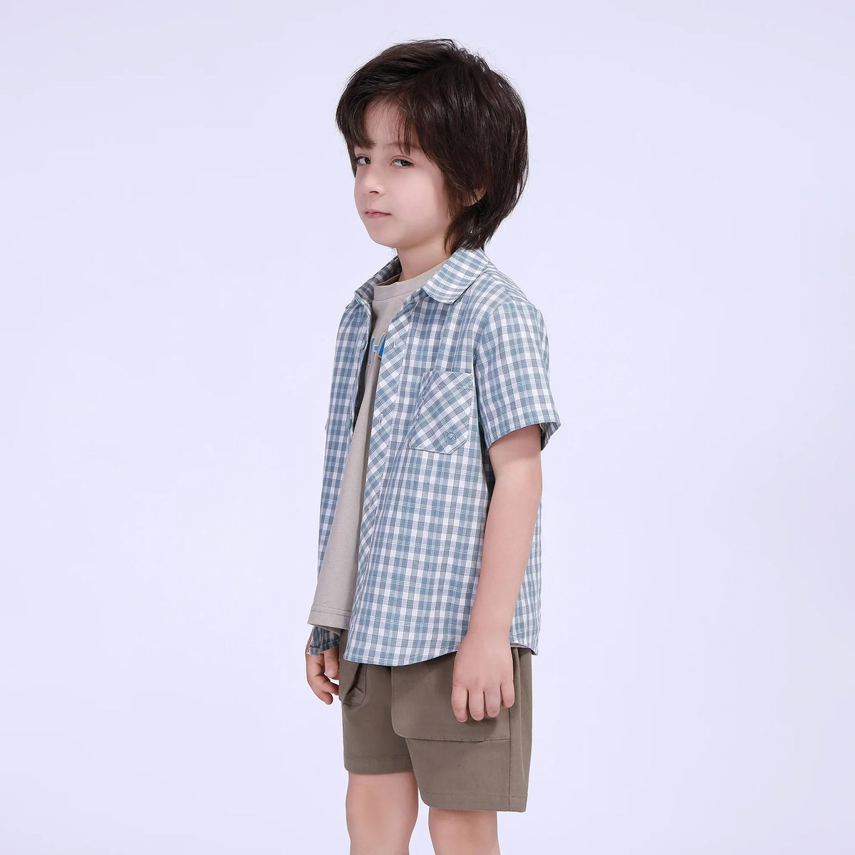 Checked Street Look Shirt For Boys Image