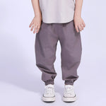 Dark Gray Ankle-Tied Street Look Pants For Boys Image