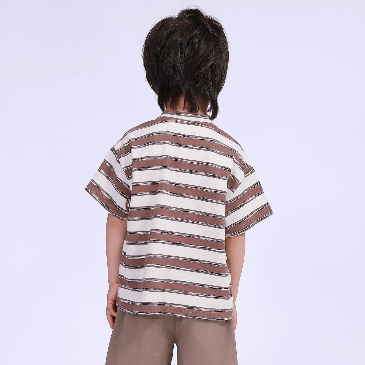 Striped Street Look T.Shirt For Boys Image