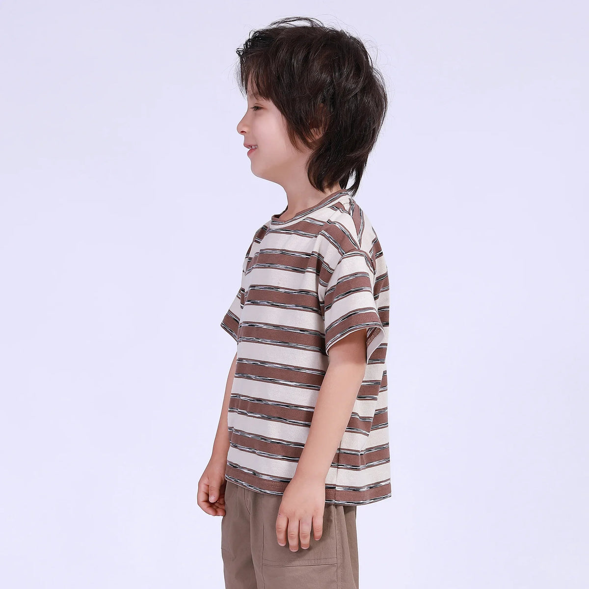 Striped Street Look T.Shirt For Boys Image