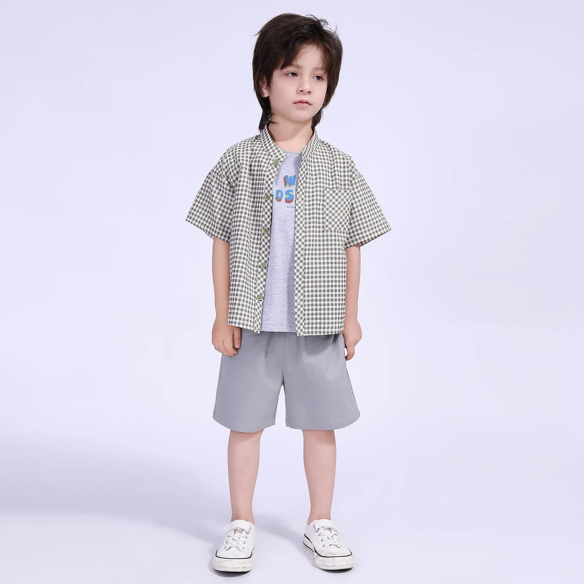 Checked Street Look Shirt For Boys Image