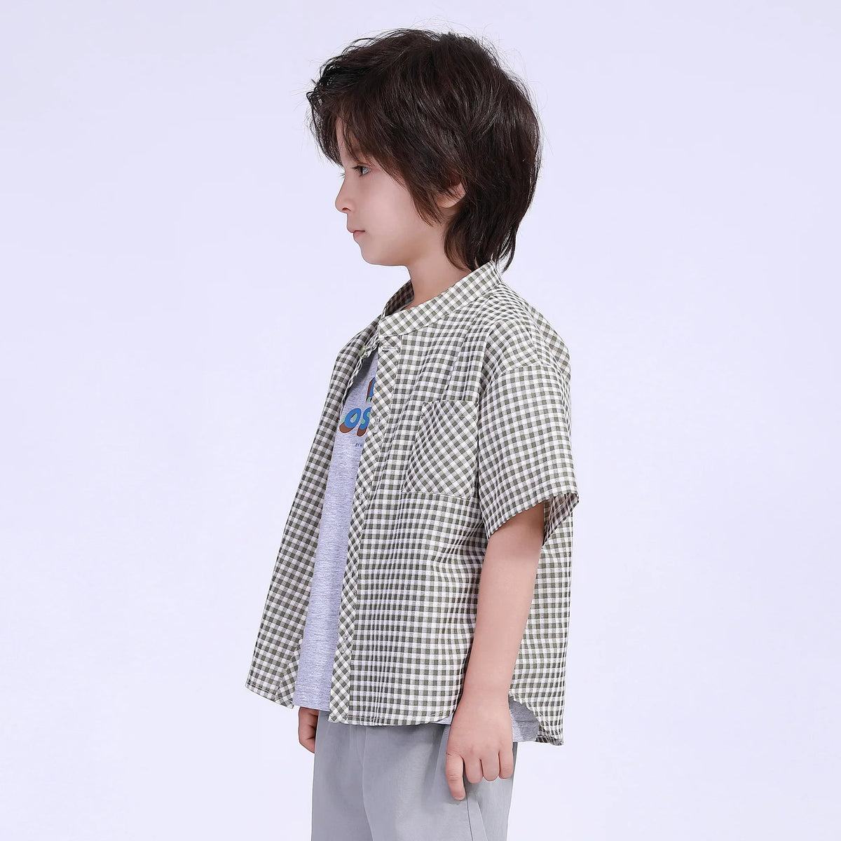 Checked Street Look Shirt For Boys Image