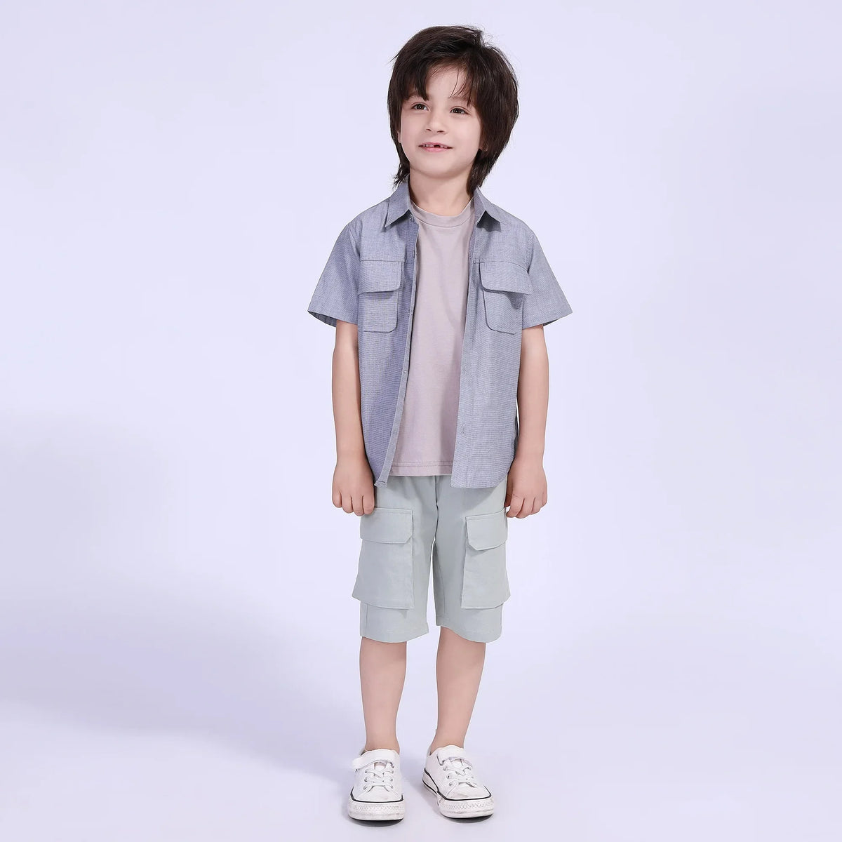 Solid Street Look Shirt For Boys Image