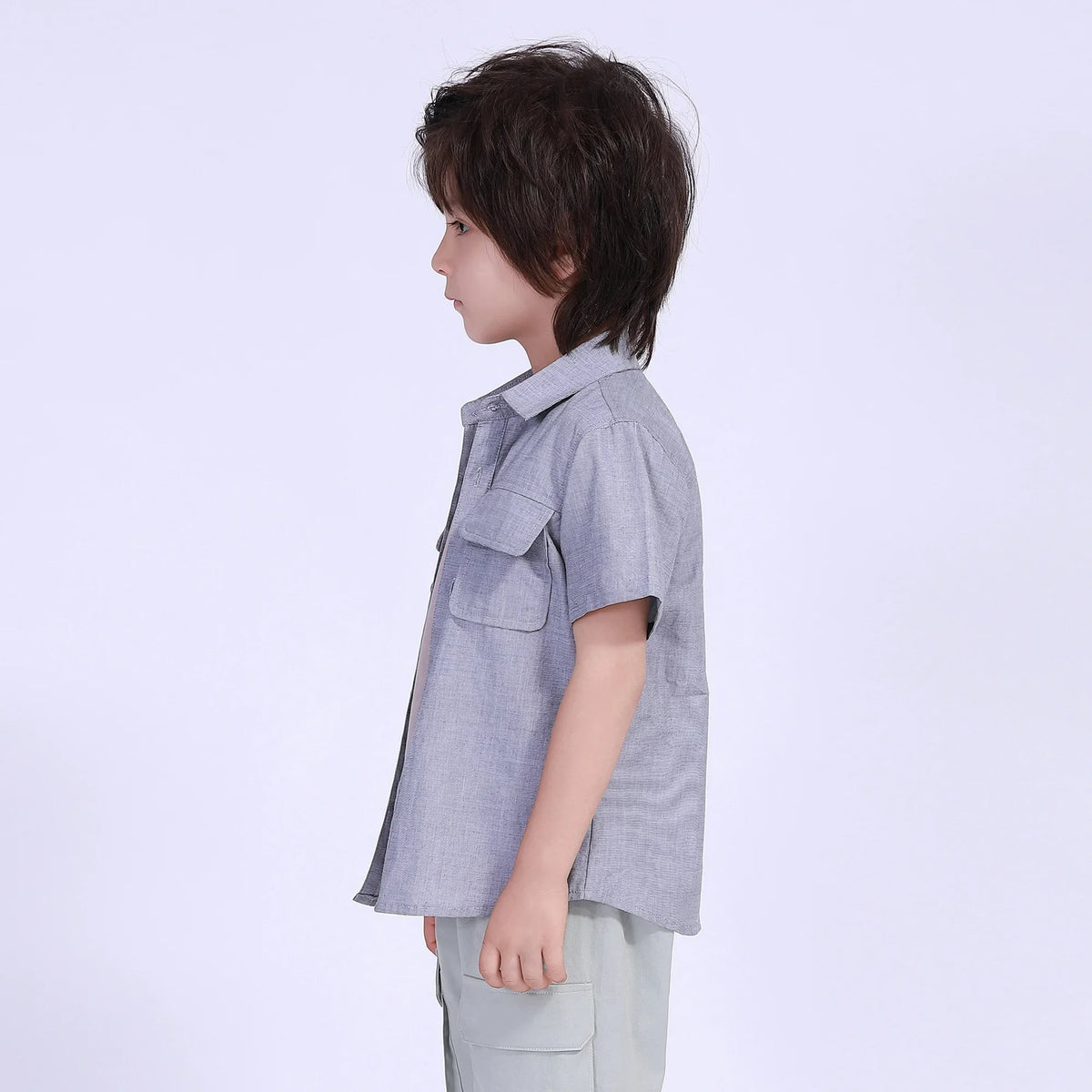 Solid Street Look Shirt For Boys Image