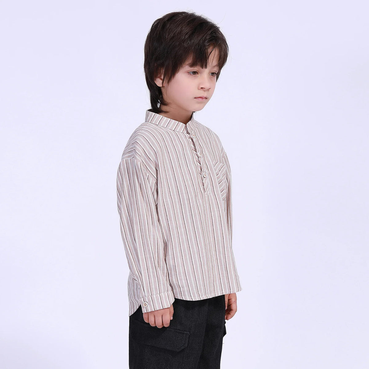 Striped Street Look Blouse For Boys Image