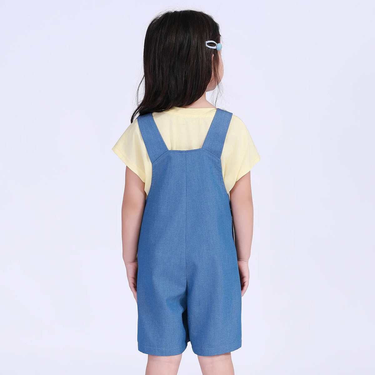 Solid Street Look Overalls For Girls Image