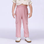 Pink Straight-Leg Street Look Pants For Girls Image