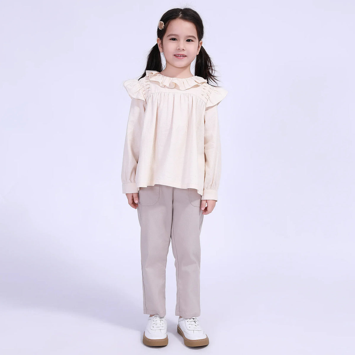 Plain Street Look Blouse For Girls Image