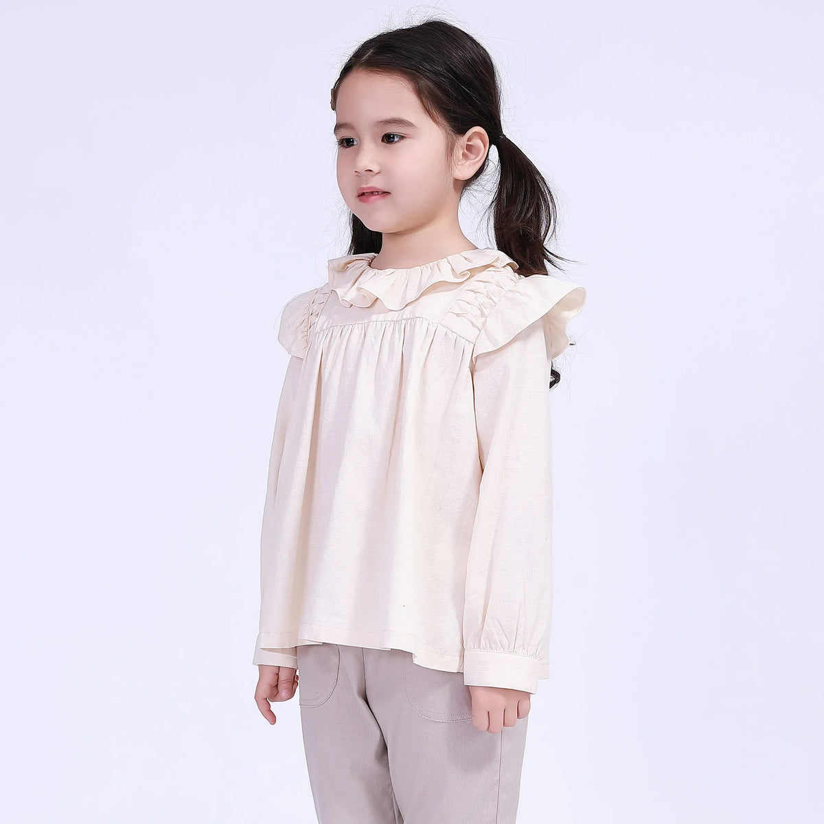 Plain Street Look Blouse For Girls Image