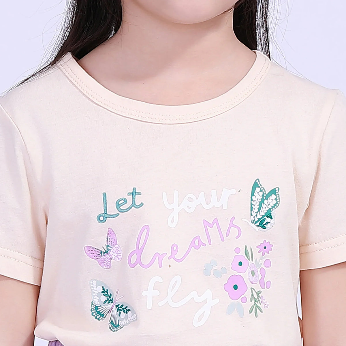 Floral Street Look T.Shirt For Girls