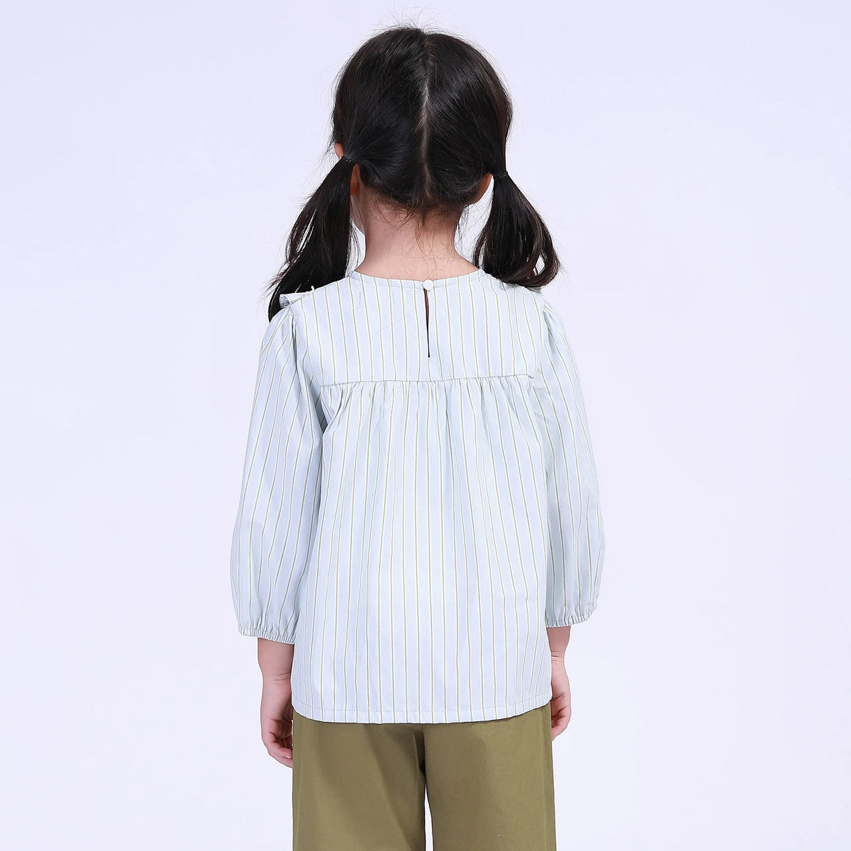 Striped Street Look Blouse For Girls Image