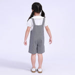 Checked Street Look Overalls For Girls Image