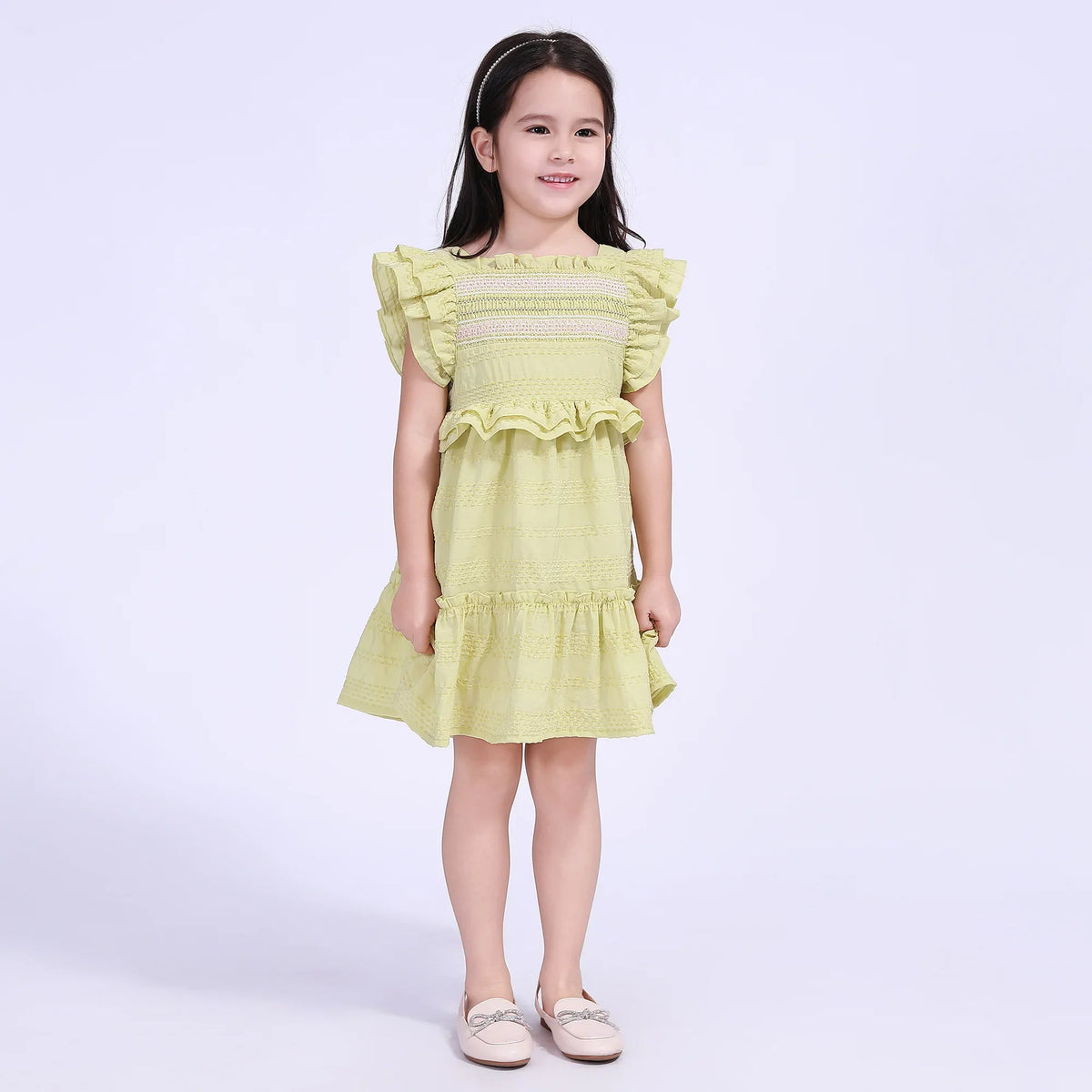 Embroidery Street Look Dress For Girls Image