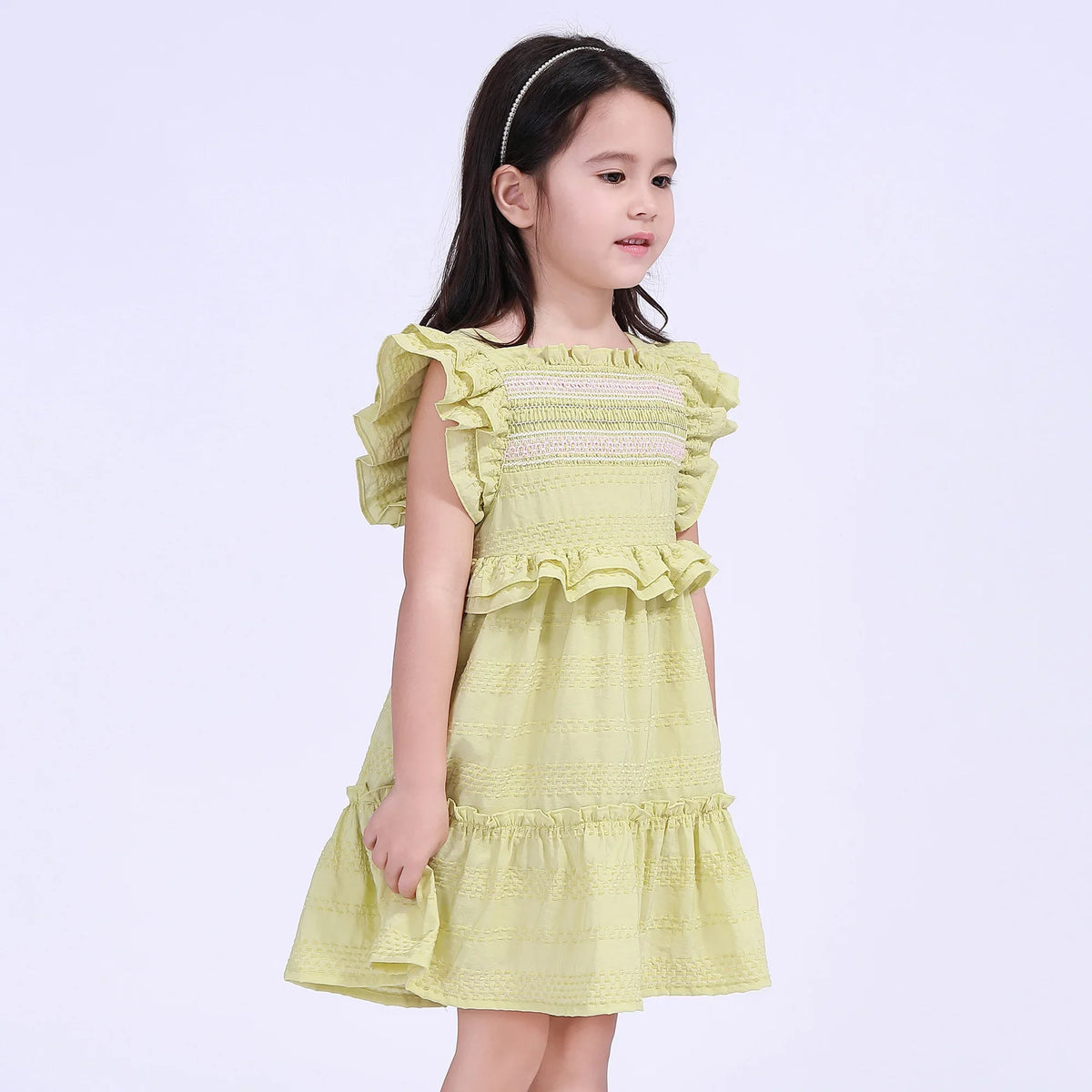 Embroidery Street Look Dress For Girls Image