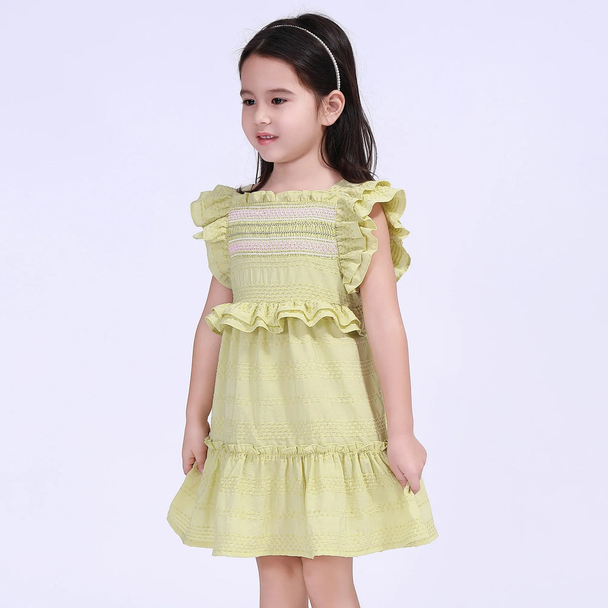 Embroidery Street Look Dress For Girls Image