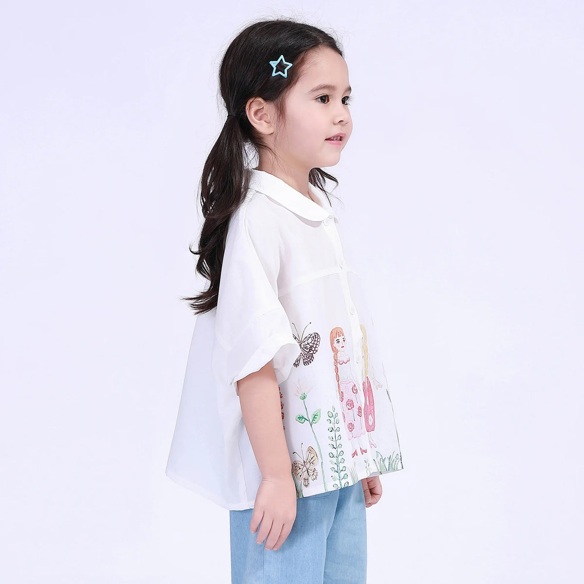 Printed Street Look Shirt For Girls Image