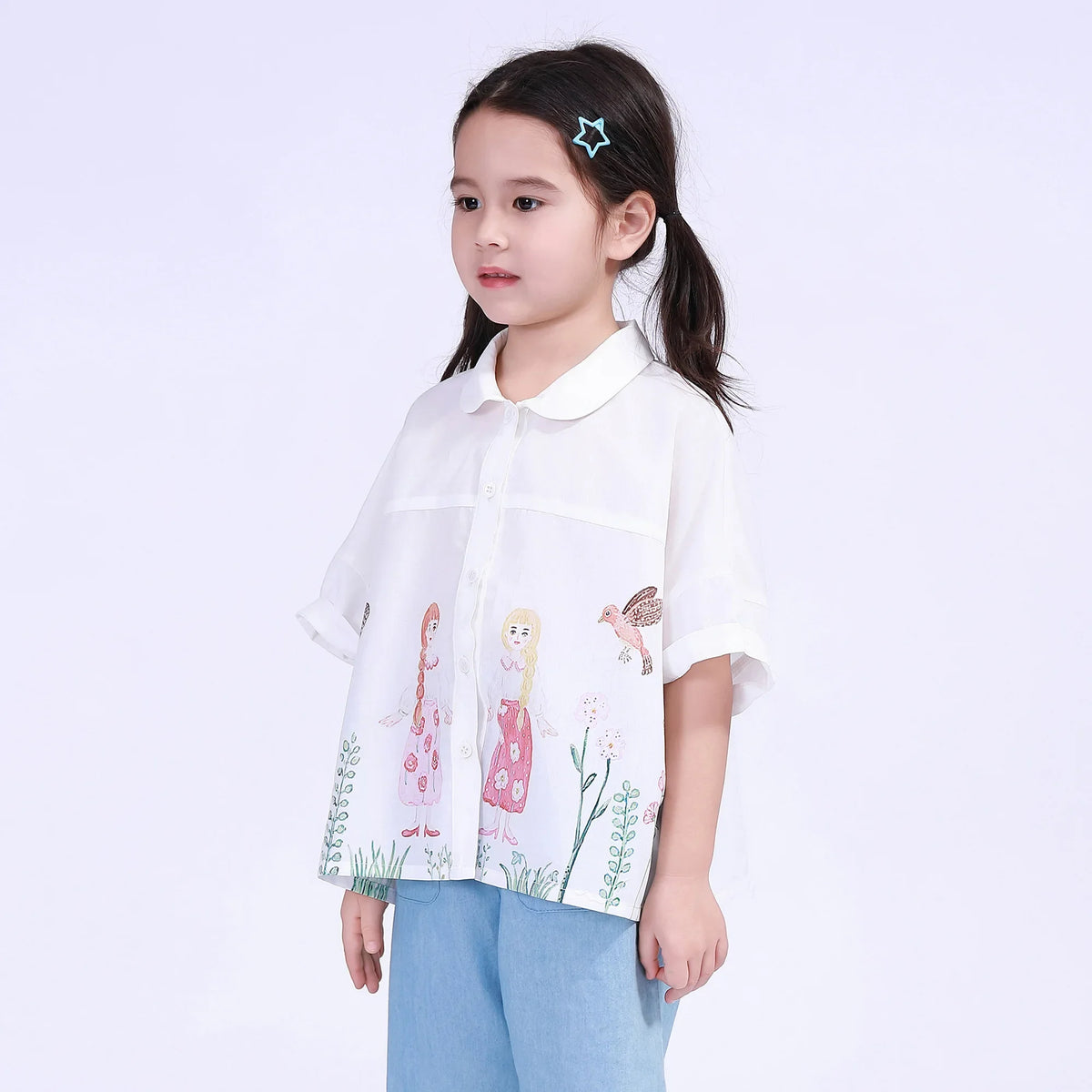 Printed Street Look Shirt For Girls Image