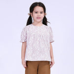 Pink Floral Street Look Blouse For Girls Image