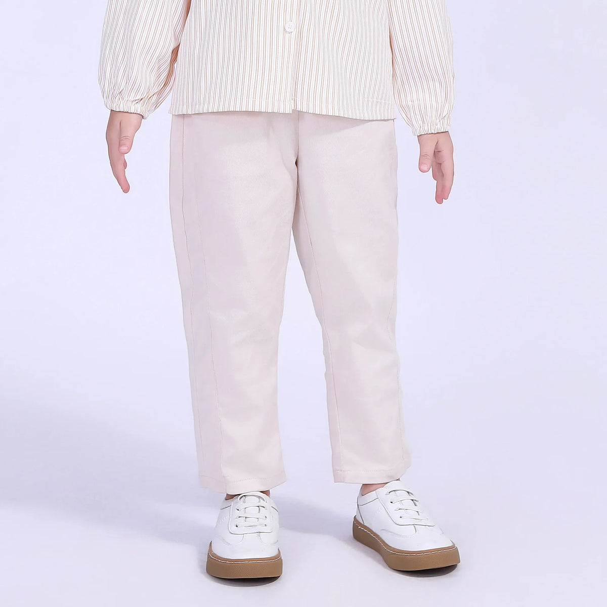 Ordinary Street Look Pants For Girls Beige Image