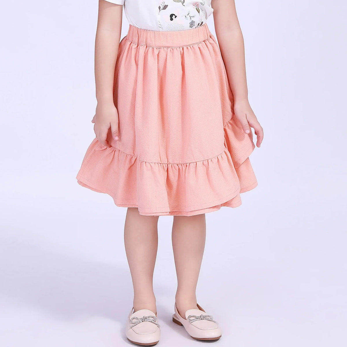 Skater Street Look Skirt For Girls Orange Image