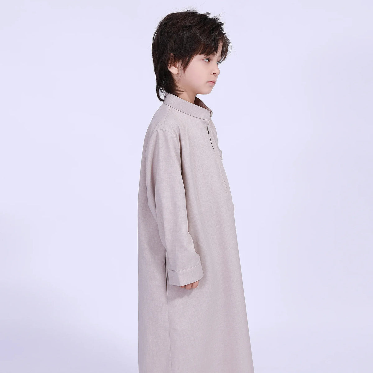 Solid Thoub Thoub For Boys 130 | 7-8Y Beige Image