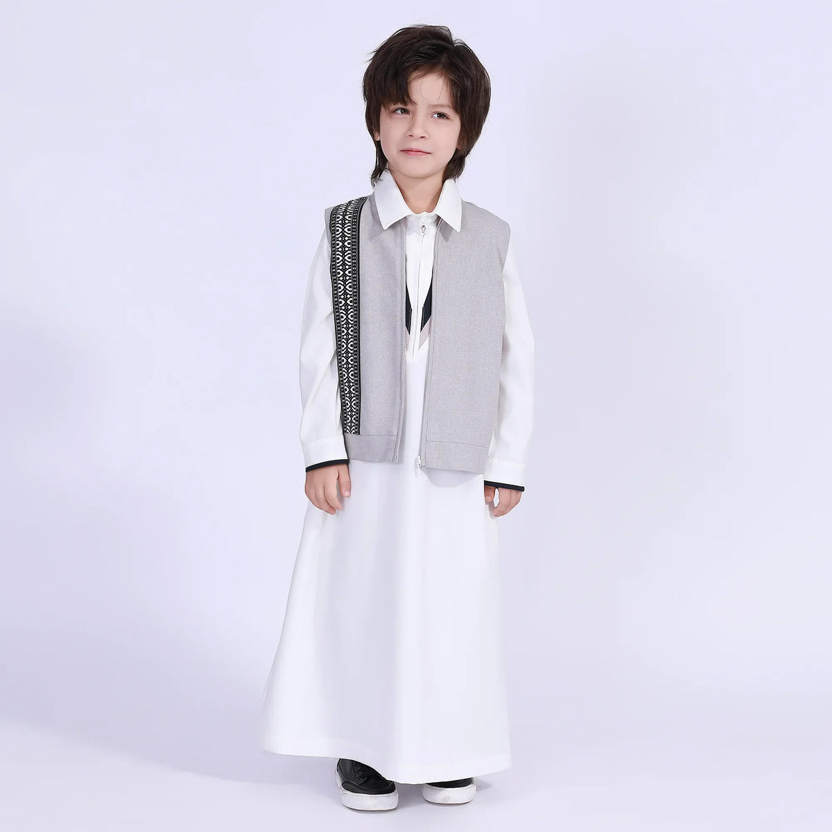 Embroidery Thoub Waistcoat For Boys Image