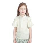 Light Beige Plain Formal Blouse For Girls Image