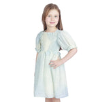 Checked Formal Dress For Girls Image