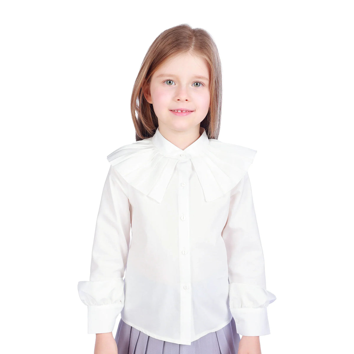 Plain Formal Shirt For Girls Off White Image