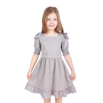 Dark Purple Plain Formal Dress For Girls Image