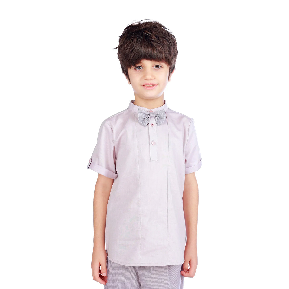 Plain Formal Blouse For Boys Light Purple Image