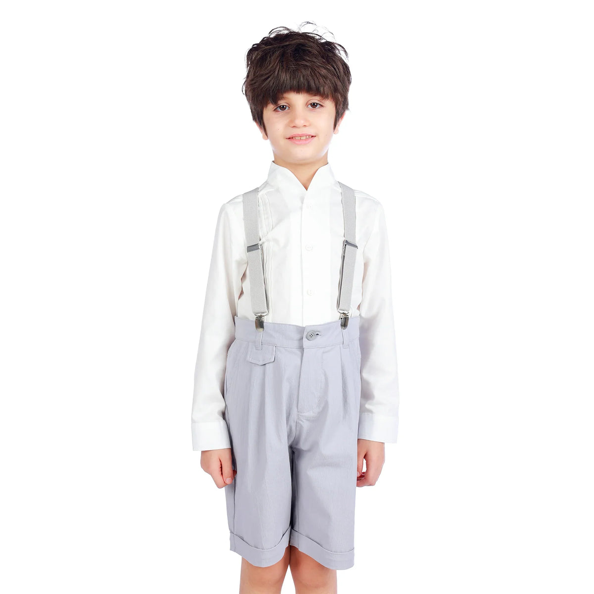 Ordinary Formal Shorts For Boys Gray Image