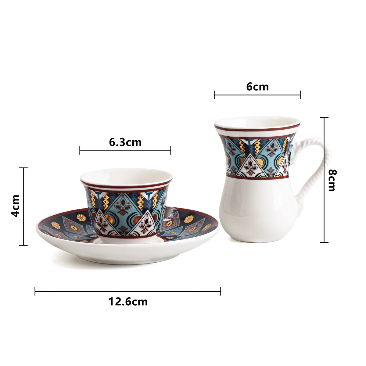 Tea & Coffee Cup Set 18PC