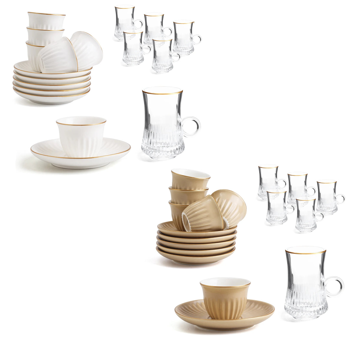 Tea & Coffee Cup Set 18PC