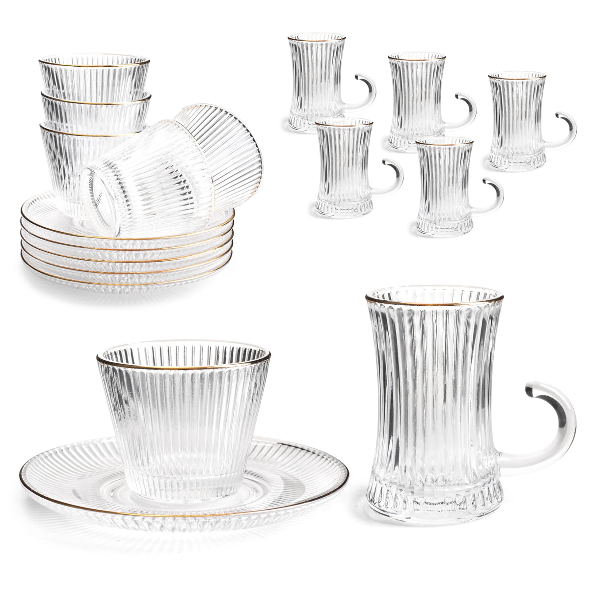 Tea & Coffee Cup Set 18PC