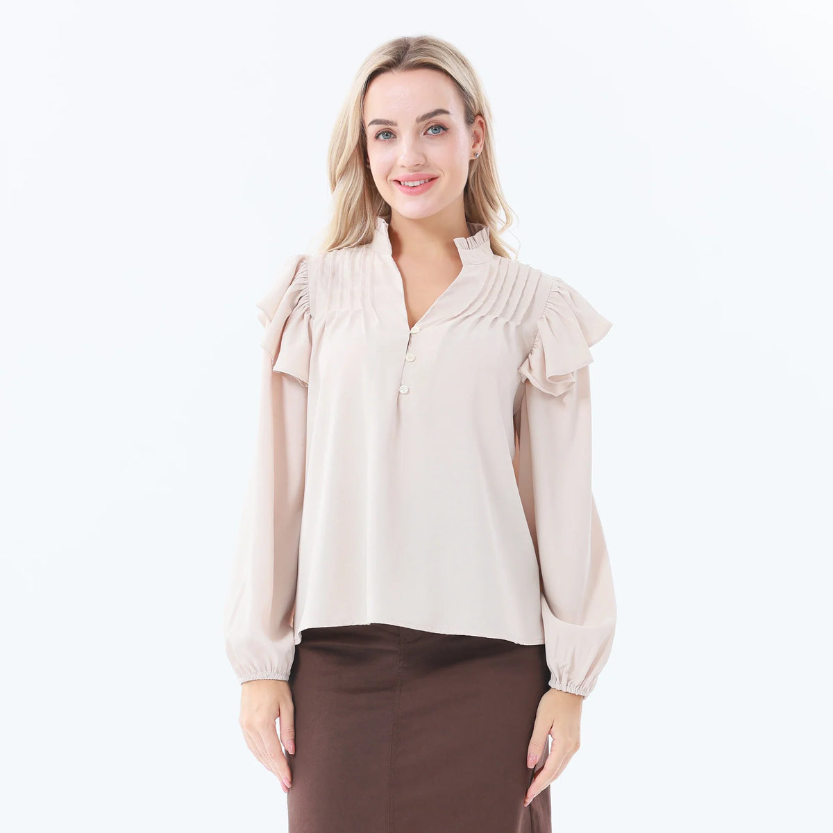 Plain Classic Blouse for Women