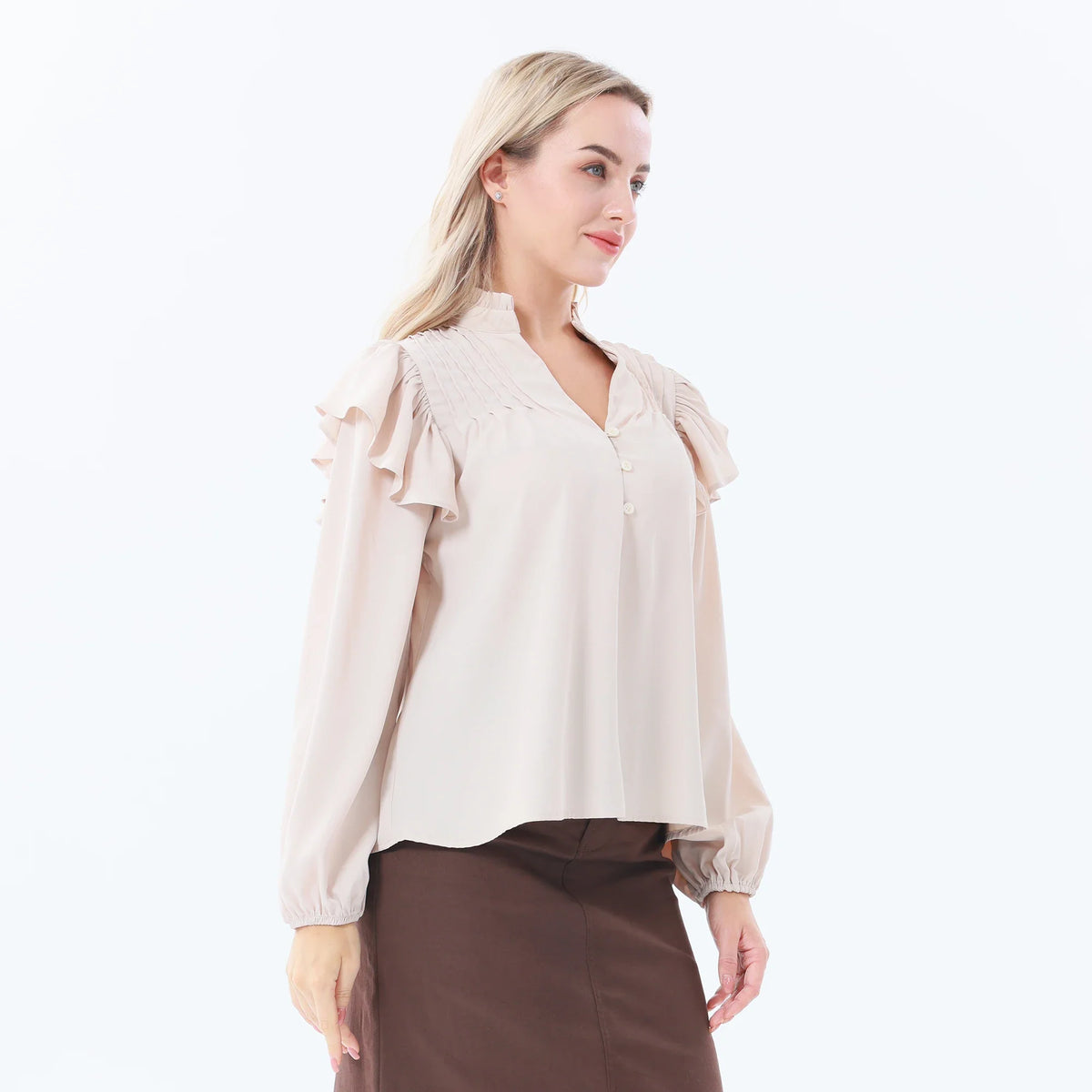 Plain Classic Blouse for Women