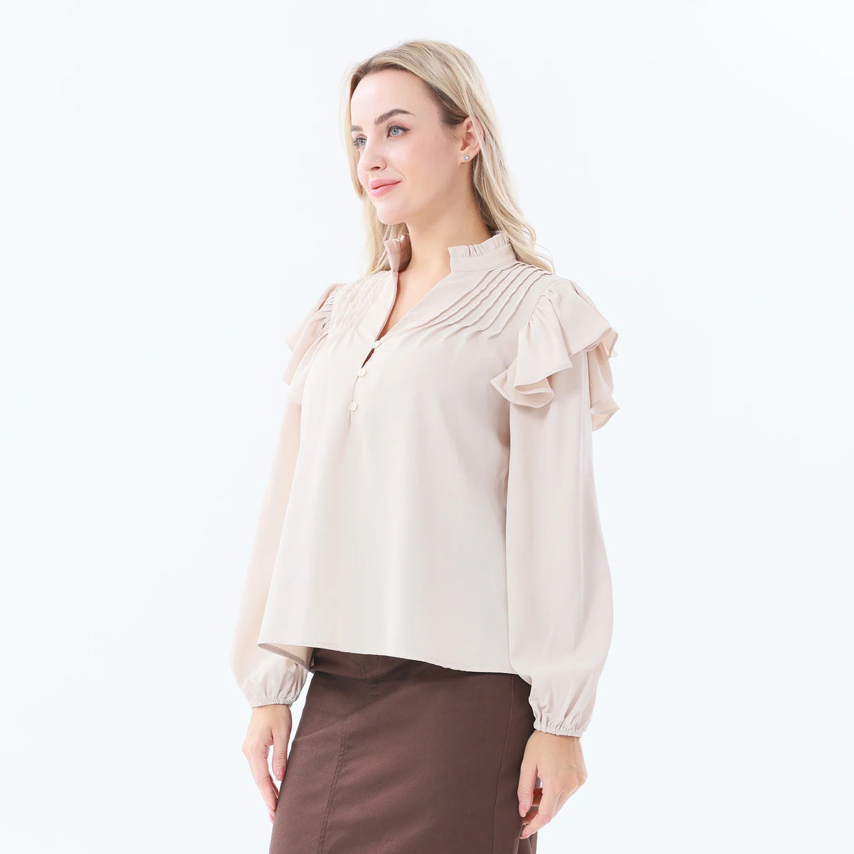 Plain Classic Blouse for Women