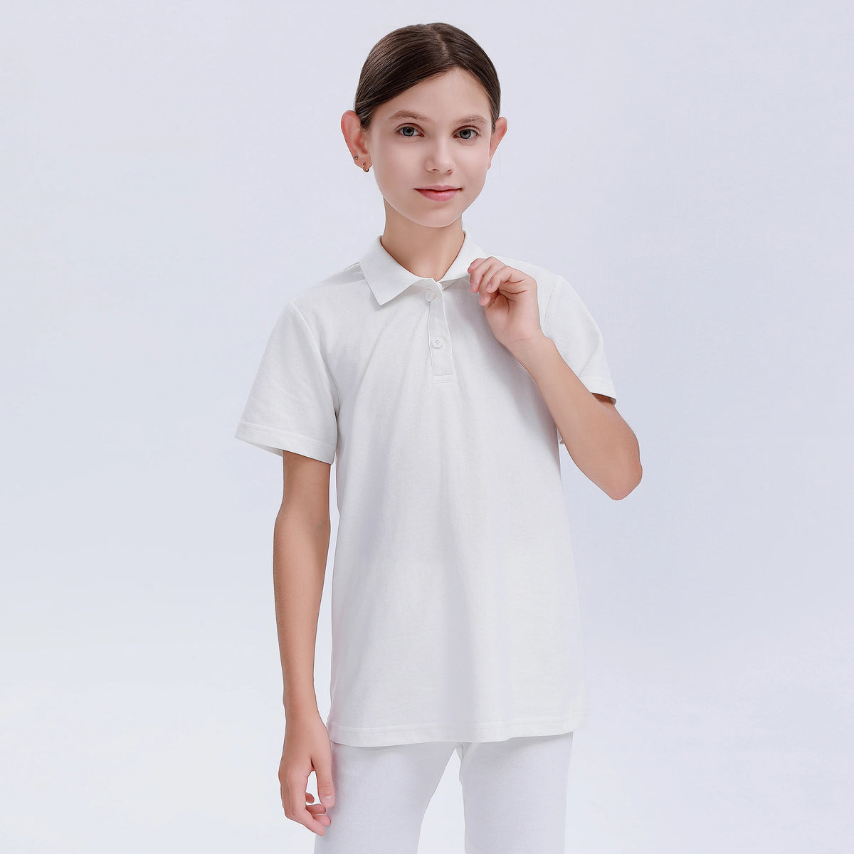 Uniform Polo Shirt for Girls White Image