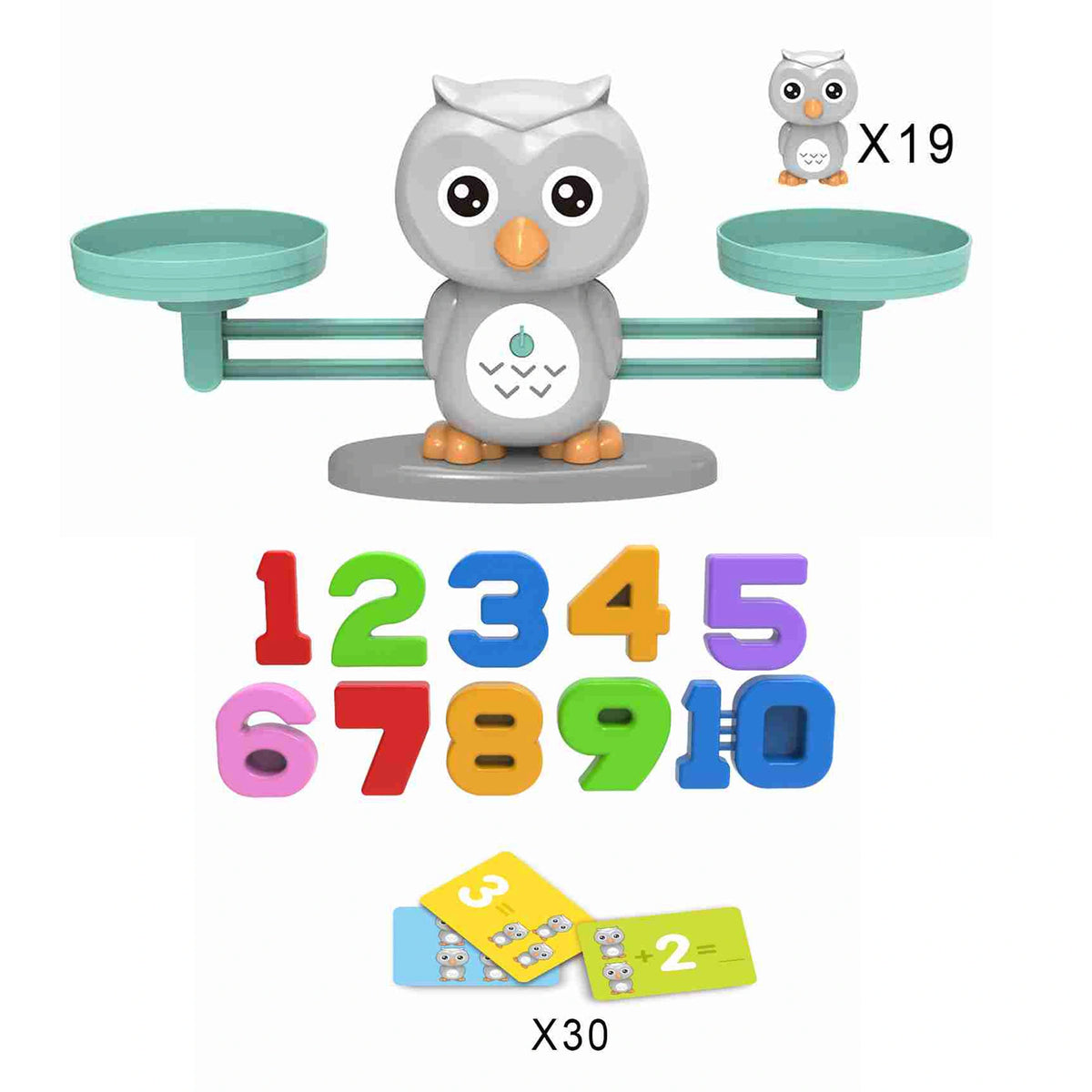 Owl Scale Mathematics Puzzle Early Education Enlightenment Desktop Game 3Y+ Multicolor Image