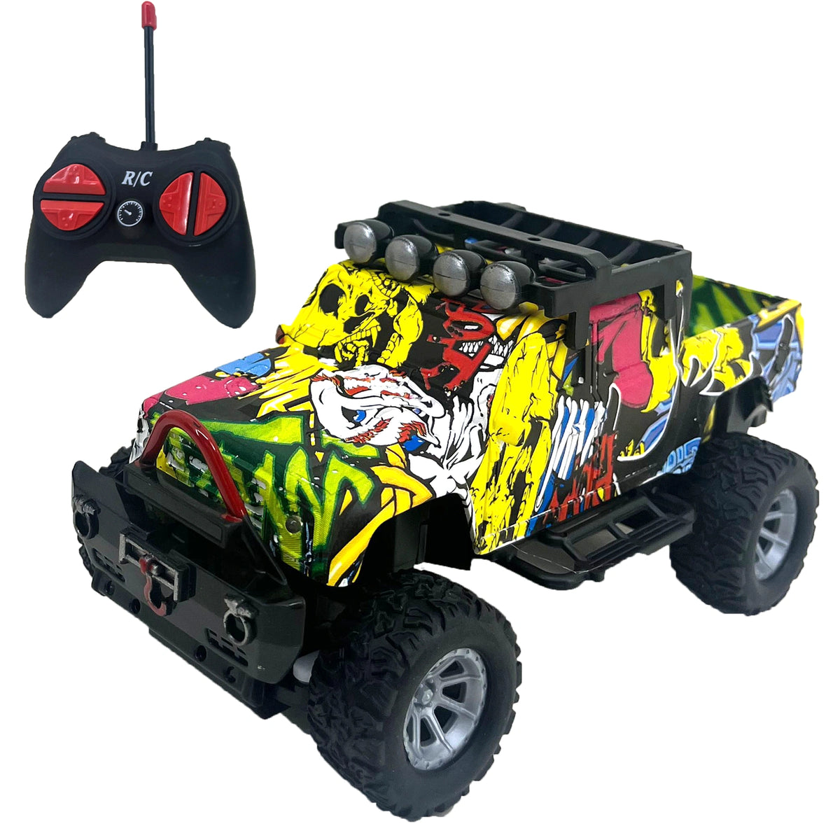 Dinosaur Graffiti Remote Control Car With Lights 6Y+ Multicolor Image